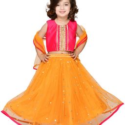 SAKA DESIGNS Girls Embellished Ready to Wear Lehenga Choli-image-98