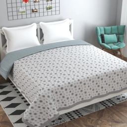 Grey Floral 80 GSM Double Bed Dohar by Florida-picture-41