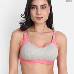 Aimly Pack Of 2 Full Coverage Non Padded Non Wired Cotton Sports Bra With All Day Comfort-4