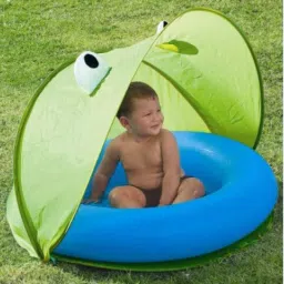 Inflatable (IND*48) children's pool For play Tent 97x97x107 cm, (Green) Inflatable Swimming Pool-16