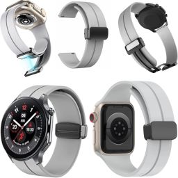 Vinylzone Magnetic Lock Strap For with Amazfit GTS 2 Mini, Amazfit Bip/Pro/Only Strap 20 mm Silicone Watch Strap-image-95