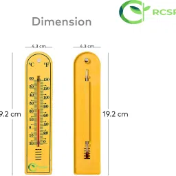 RCSP Indoor Wall-Mounted Thermometer, Celsius and Fahrenheit Display, Compact, Easy-to-Read Design For Home & Office Use Thermometer image 5