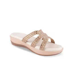 Try Me Embellished Open Toe Wedges image 5