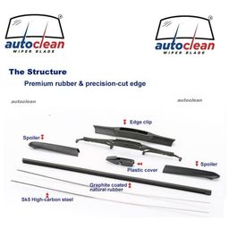 AutoClean Hybrid Front Wiper Blade Polo Ameo Vento Size 24 16-2 piece image 5