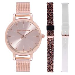 Skechers Women Rose Gold-Toned Sets Analogue Watch SR9029 with 2 Straps-image-66