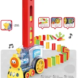 kokee toys Battery Operated Building Blocks Stacking Train Toy for Kids with Light & Music image 2