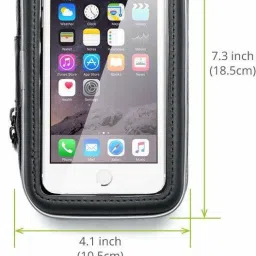 nksa Bicycle Mobile Holder Bag Unbreakable Handlebar Cycle Mobile Holder Bicycle Phone Holder image 3
