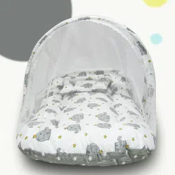 fenzi kids Nylon Infants Washable New born Baby bedding set With Pillow Mosquito Net image 2