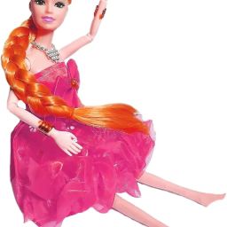 Stylish Long Hair Set Doll and New Angel Doll Set for Kids (Pink)-image-72