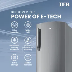 ifb 187 L Direct Cool Single Door 2 Star Refrigeratorwith Powered by E-Tech,with Extraordinary Storage, Quadra Crisper with Humidity Controller image 3