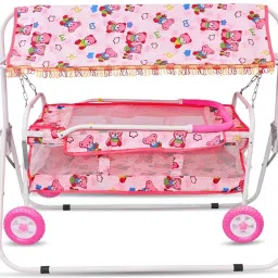 Foldable Cradle Mosquito Net Jhula Palna Stroller Infant & Toddler Beds Bassinet-13