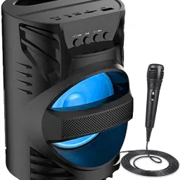 RECTITUDE Newest Ultra BASS Wireless Support FM,USB,SD, AUX with Karaoke mic 15 W Bluetooth Party Speaker-12
