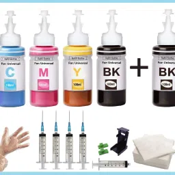 NNPRO Refill ink Kit MG2570S 100ml Multi-function WiFi Color WithCan:MG2570,TS307,E400 Black + Tri Color Combo Pack Ink Bottle-picture-0