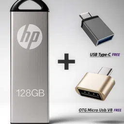 HP 128GB Pen drive V220W USB Pendrive 128 GB Pen Drive Compatible with Audio Player, Desktop Computer, Gaming Console, Laptop, Mobile, Tablet USB 2.0, USB 3.0 Metal Case-13