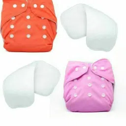Baby Reusable Cloth Diaper+ Inserts/Washable, 100% Absorption,0-3 yrs(Pack of 2)-24