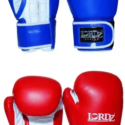 Genuine Leather Moulded Boxing Gloves Red and Blue (Combo pack of 2 Pair) 10oz Boxing Gloves-image-30