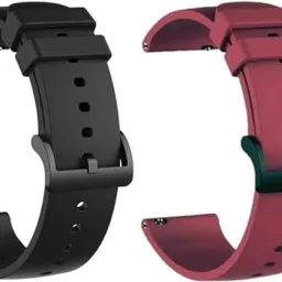 TooHype 22mm Soft Pack Of 2 (Compatible Watch List In Photo & Description) 22 mm Silicone Smart Watch Strap-image-11