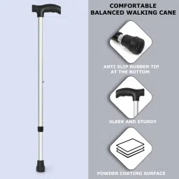 Silver Iron Adjustable For Elderly, Patients, and Handicap Individuals Walking Stick-picture-25