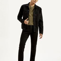 levi's Men Slim Mid Rise Black Jeans-picture-48