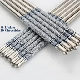 Cooking, Decorative, Eating, Training Stainless Steel Chinese, Japanese, Korean, Vietnamese Chopstick-image-19