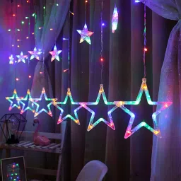 138 LEDs 2.5 m Multicolor Flickering, Steady Star Rice Lights-26