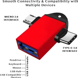 SANNO WORLD USB Type C, Micro USB OTG Adapter image 4