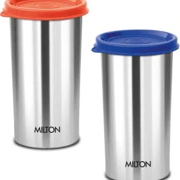 (Pack of 2) Steel Tumbler with Lid Set of 2 Glass Set Water/Juice Glass-24