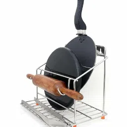 Chakla/Belan Kitchen Rack Stainless Steel 4 in 1 Chakla/Belan/Tawa/Chimta Stand Chakla/Belan Kitchen Rack Steel-picture-25