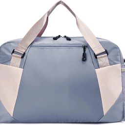 26.5 L Gym Duffel Bag - Travel Duffel HandBag Lightweight Luggage Bag - Grey-image-25