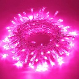 36 LEDs 12 m Pink Steady Ball Rice Lights-image-93