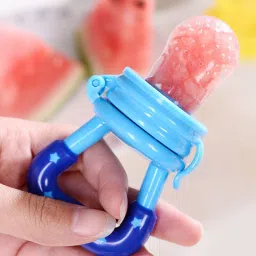 Baby Fruit Nipple Teether pack of 1 Feeder (Multicolor) Feeder-0