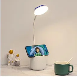akr Powerful Rechargeable USB LED Desk Lamp With 3 Level of Brightness Flexible Neck Study Lamp image 3
