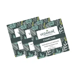 VEDANUM Set Of 3 Handmade Charcoal Soap with Minerals 75 gm Each image 3