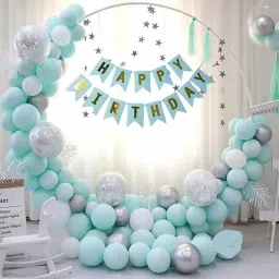 Solid Happy Birthday Banner Balloons Kit Decoration Set for Boys Girls Letter Balloon Balloon-15