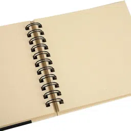 brustro Toned Paper - Kraft Sketchbook, Wiro Bound, Size A4, 100GSM. (100 Sheets) 200 Pages Sketch Pad image 2