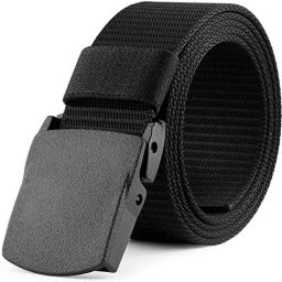 Men Casual Black Nylon Belt-image-26