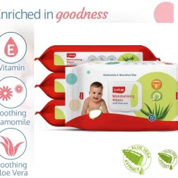 Moisturizing Soft Cleansing Baby Wet Wipes with Aloe Vera extract - Pack of 4-image-0