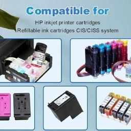 Ang Refill ink For Use In HPs 650 ink cartridge (full set) Black + Tri Color Combo Pack Ink Cartridge image 2