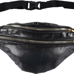 KUBER INDUSTRIES Waterproof Waist Bag for Women & Men | Side Belt Bag for Travel | Black Waist Bag-image-56