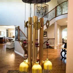 Traditional Wind Chimes with Metal Bells lucky Coin FOR HOME,GIFTS,GARDEN Aluminium, Brass Windchime-image-26