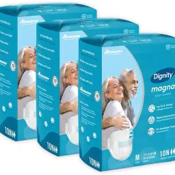 Magna, Medium, Waist Size 28" - 45", 10 Pcs/Pack of 3) Adult Diapers - M-image-46