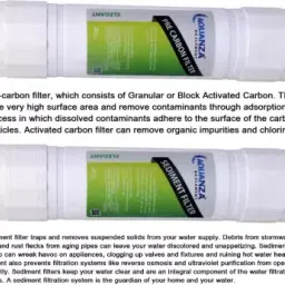aquanza Sediment and Carbon Filter Cartridges with 80 GPD membrane RO service kit Solid Filter Cartridge image 2