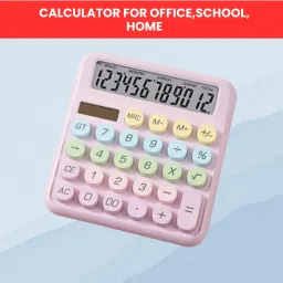 Desktop Calculator, 12-Digit Large LCD and Large Buttons for Office, Homes Q112 Basic Calculator-image-113