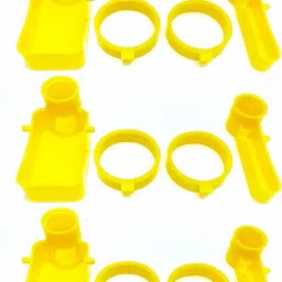 Bird Cage Feeder Drinker Cups for Any Bottle Use with Free Bottle Holder Rings Yellow (Pack of 3) Caged Bird Feeder-picture-15