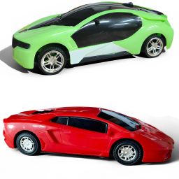 3D Remote Control Car with Lighting Effects Speed Racer RC Car 2-in-1 Set-image-125