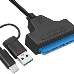 WiredCom Type-C USB 2 in 1 Type C and USB SATA 3 Cable 2.5 inch 22 Pin Sata III A25 2.0-14