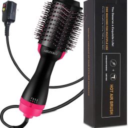 One Step Portable Salon Electric Blow Hair Curler Dryer and Styler Comb Oval Hot Air Brush Straightener Volumizer with Ionic Technology Hair Styler-15