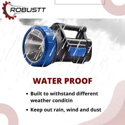 robustt Led Search Light |Dual Mode|Long Range|150 W with Charging Plug|Pack of 5 Torch image 4
