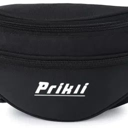 prikli BLACK WAIST BAG Elegant Style Travel Pouch Passport Holder with Adjustable Strap Waist Bag-image-2