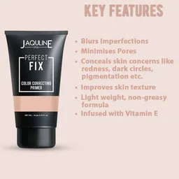 Jaquline USA Perfect Fix Color Correcting Primer -30gm - Peach image 3
